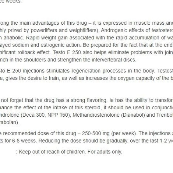 TESTO E 250 Para Pharma