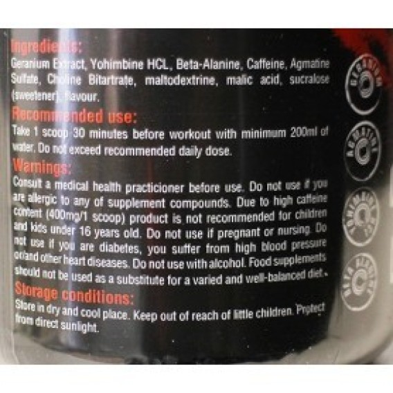 Bad Mother Fucker Pre Workout Hardcore Booster 270g Pharmaceutical